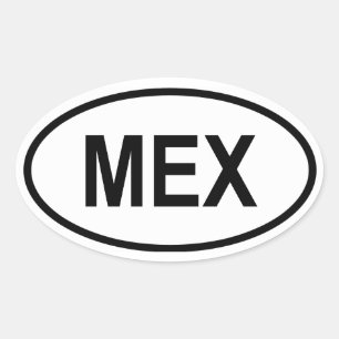 Pegatina Ovalada México "MEX"