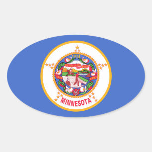 Pegatina Ovalada Minnesota