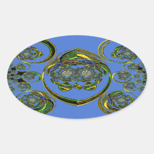 Pegatina Ovalada Mira mis curvas azules