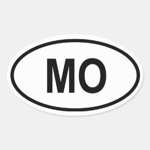 Pegatina Ovalada Missouri "MO"