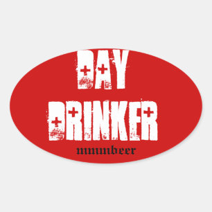 Pegatina Ovalada mmmbeer day drinker