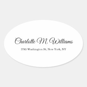 Pegatina Ovalada Moderno profesional Minimalista y sencillo