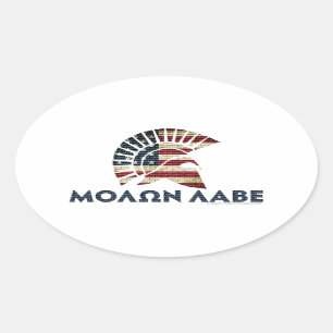 Pegatina Ovalada ¡Molon Labe!