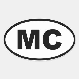 Pegatina Ovalada Mónaco MC