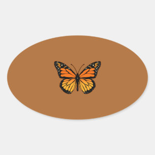 Pegatina Ovalada Monarch Butterfly Joy