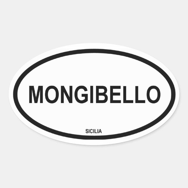 PEGATINA OVALADA MONGIBELLO (Anverso)