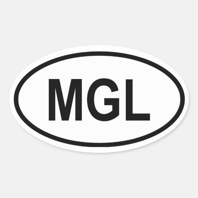 Pegatina Ovalada Mongolia "MGL" (Anverso)