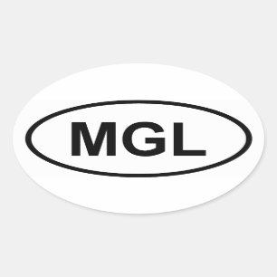 Pegatina Ovalada Mongolia "MGL"