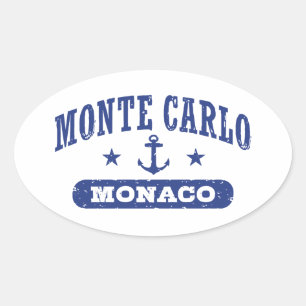 Pegatina Ovalada Monte Carlo Monaco