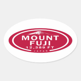 Pegatina Ovalada Monte Fuji 12.389 FT Japón