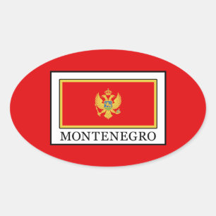 Pegatina Ovalada Montenegro