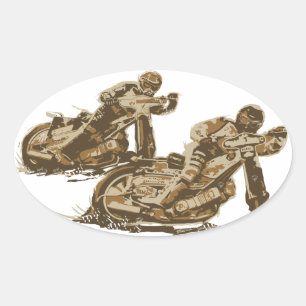Pegatina Ovalada Motocicletas Speedway