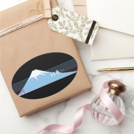 Pegatina Ovalada Mt. Fuji seen from the northeast.