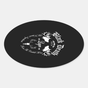 Pegatina Ovalada Muerte Negra 777 - Lager de montaña Catskill