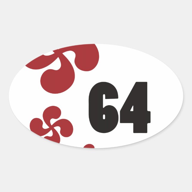 Pegatina Ovalada Múltiplo croix64.ai (Anverso)