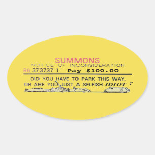 Pegatina Ovalada Mún emplazamiento del estacionamiento