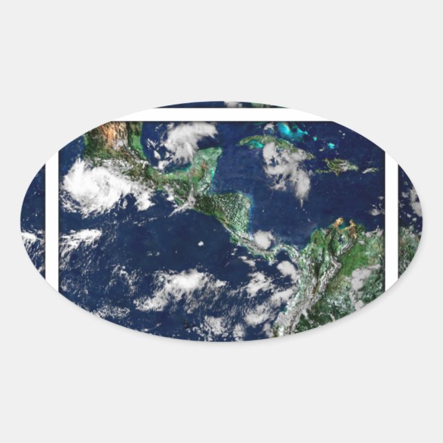 Pegatina Ovalada Mundo abierto (Anverso)