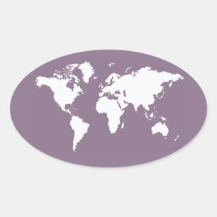 Pegatina Ovalada Mundo elegante de la lavanda