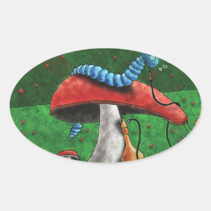 Pegatina Ovalada Mushroom mágico