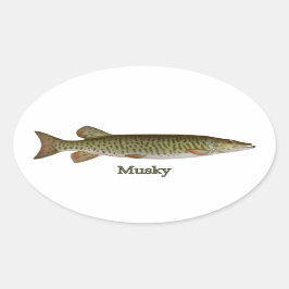 Pegatina Ovalada Musky (hongos)