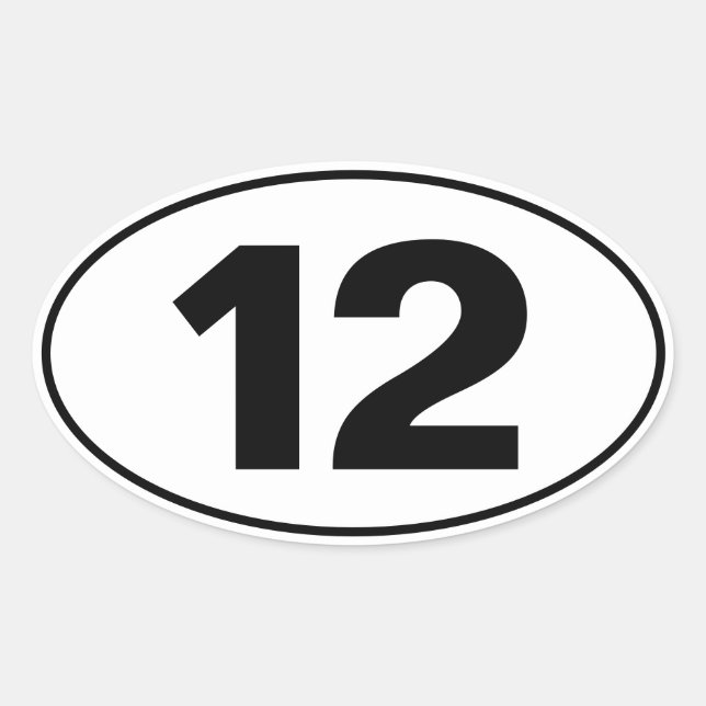 PEGATINA OVALADA N.C. 12 (Anverso)