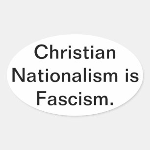 Pegatina Ovalada Nacionalismo Cristiano Fascismo Hankamer Artjunkha