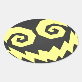 Pegatina Ovalada NALGames Insane In The Face Black + Yellow