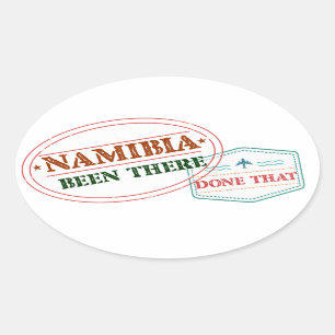 Pegatina Ovalada Namibia Estuvo Allí Hecho Que