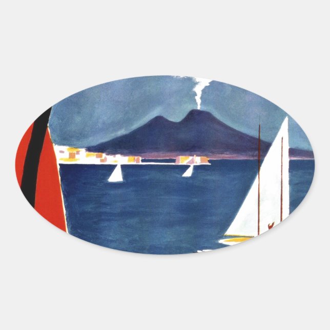 Pegatina Ovalada Napoli (Anverso)