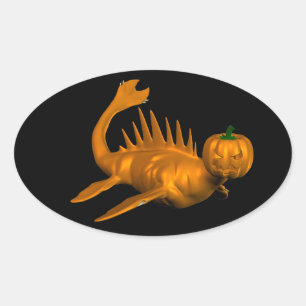 Pegatina Ovalada Naranja Seadragon