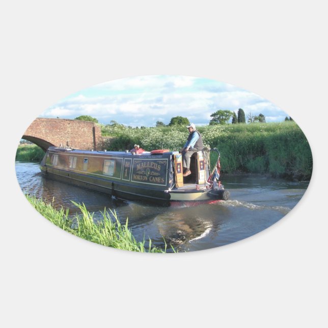 PEGATINA OVALADA NARROWBOATS (Anverso)