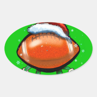 Pegatina Ovalada Navidades de fútbol