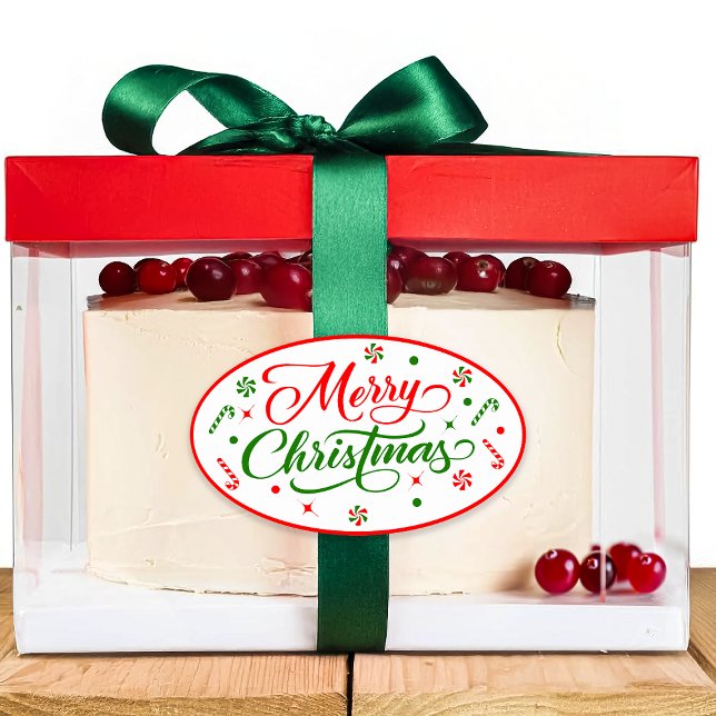 Pegatina Ovalada Navidades Peppermint Candy (Subido por el creador)