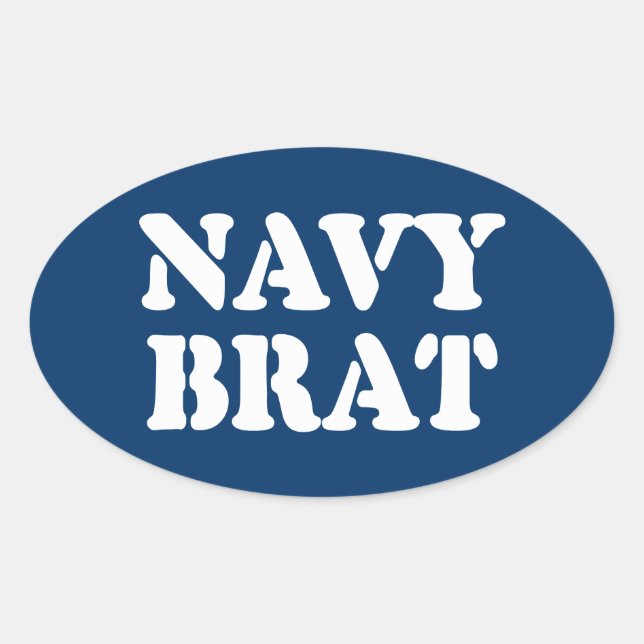 PEGATINA OVALADA NAVY BRAT (Anverso)