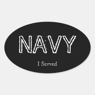 Pegatina Ovalada Navy "yo serví"