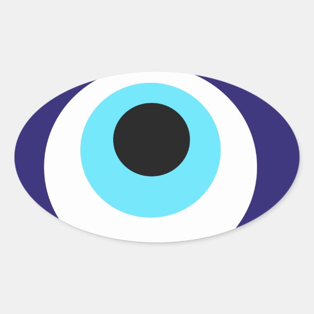 Pegatina Ovalada Nazar amulet (nazar boncuğu) (Anverso)