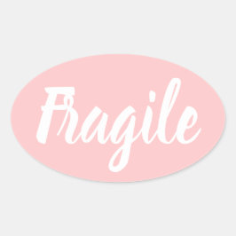 Pegatina Ovalada Negocio moderno y moderno rosa