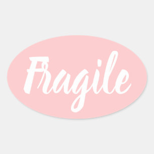Pegatina Ovalada Negocio moderno y moderno rosa