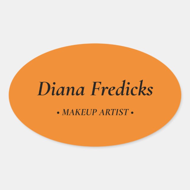 Pegatina Ovalada negocios minimalistas y simples de naranjas (Anverso)