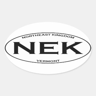 Pegatina Ovalada NEK - Reino del Noreste Vermont
