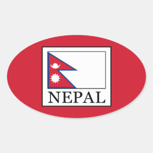 Pegatina Ovalada Nepal