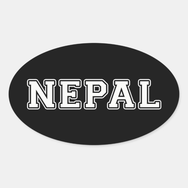 Pegatina Ovalada Nepal (Anverso)