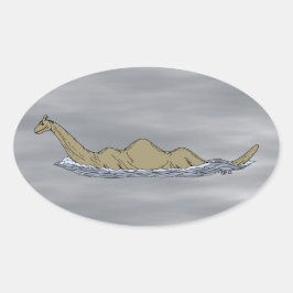Pegatina Ovalada Nessie the Loch Ness Monster