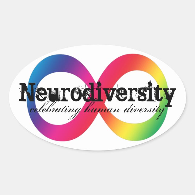Pegatina Ovalada Neurodiversidad (Anverso)