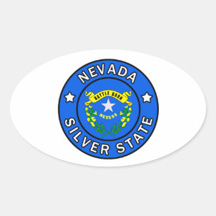 Pegatina Ovalada Nevada