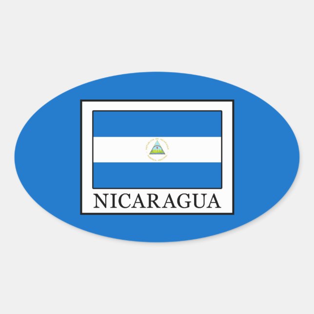 Pegatina Ovalada Nicaragua (Anverso)