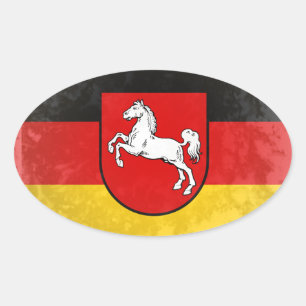 Pegatina Ovalada Niedersachsen