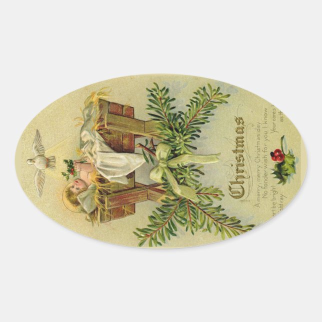 Pegatina Ovalada Niño Jesús (Anverso)