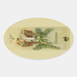 Pegatina Ovalada Niño Jesús