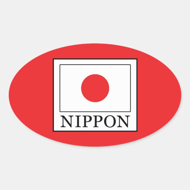 Pegatina Ovalada Nippon (Anverso)